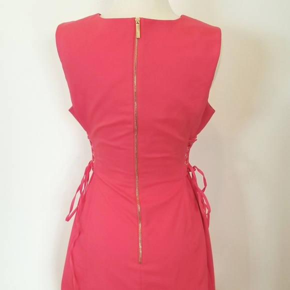 Calvin Klein Lace-Up Corset Style Sheath Dress Career Office Business Attire - Picture 11 of 13